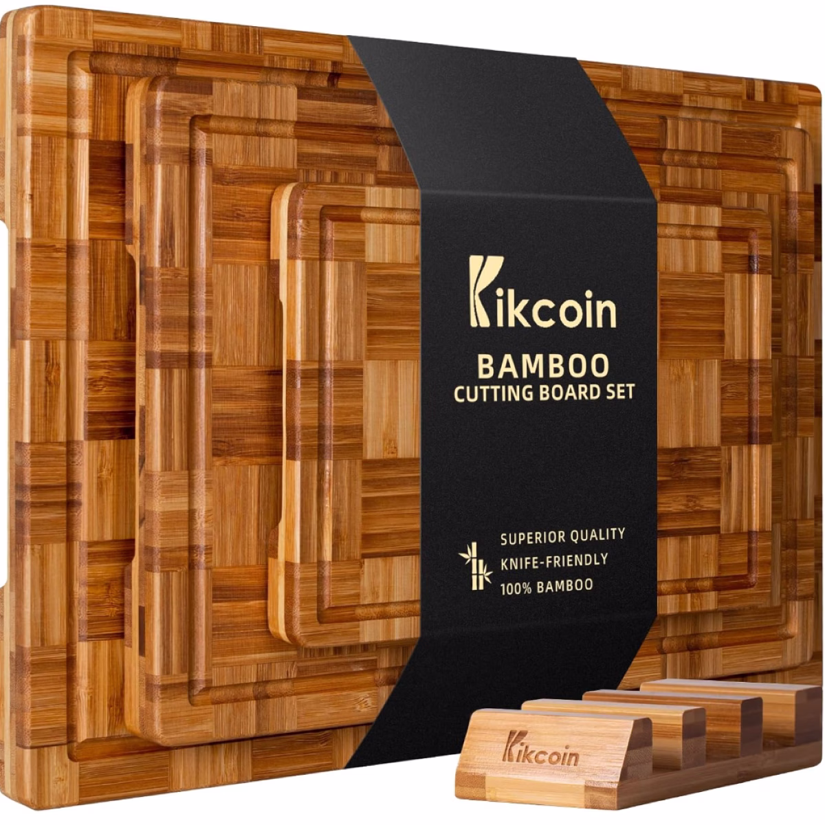 Kcoin bamboo cutting board set