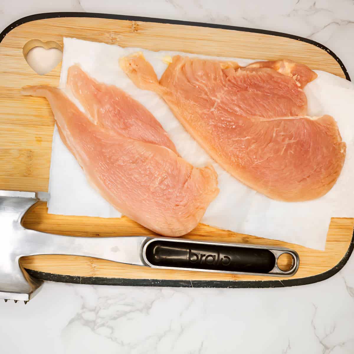Fresh raw chicken breasts for Italian cooking ideas and recipes.