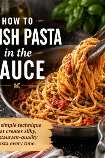 pasta finished in the sauce the authentic italian way